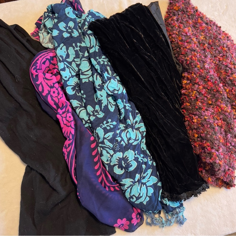Bundle Of 5 Shawls Scarves